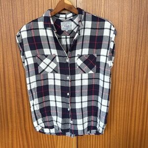 Rails short sleeves plaid button down shirt
